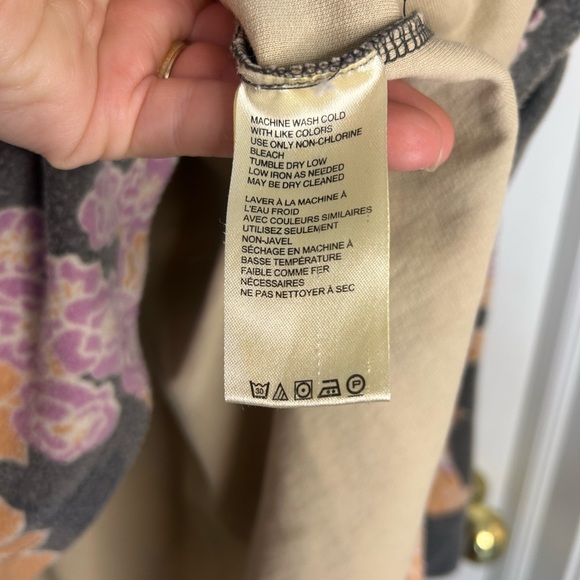 NEW Free People Printed Ruby Jacket Floral Oversized Shacket Gray Size Large - Picture 6 of 14